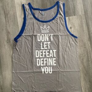 Men’s Tanktop - Don’t Let Defeat Definite You - Size Large